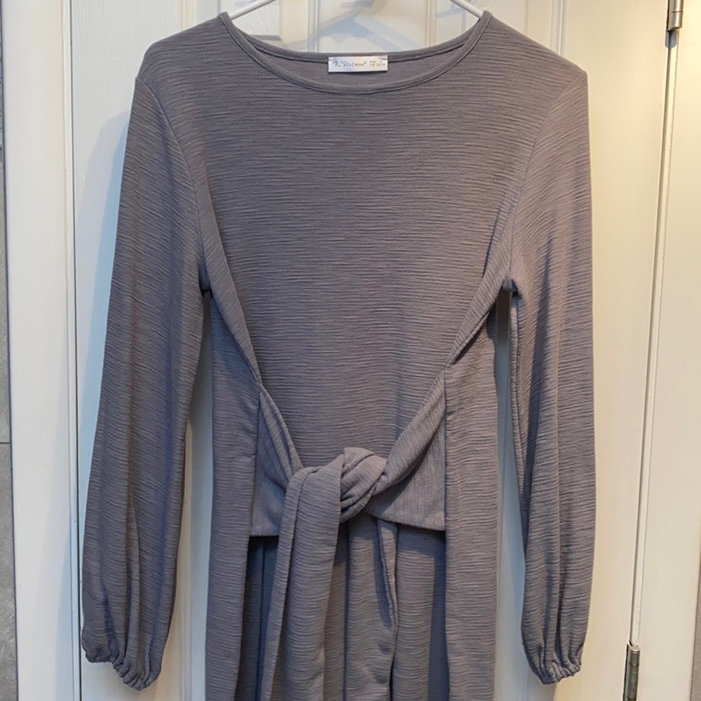 Purple sweater dress